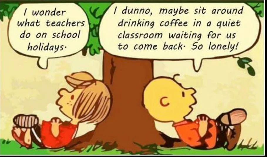 Students Wondering what Teachers do on Holiday