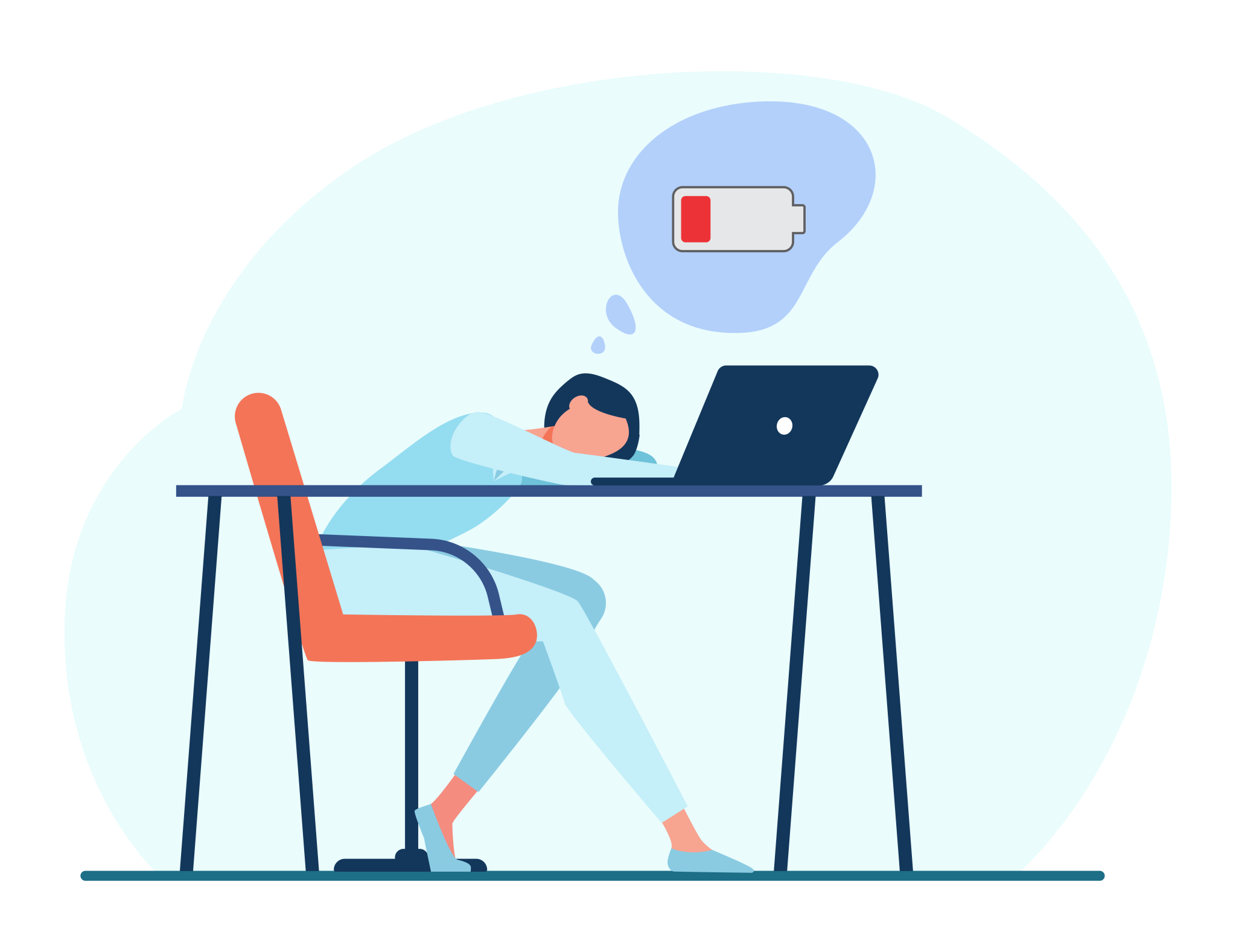 Person Tired from Work