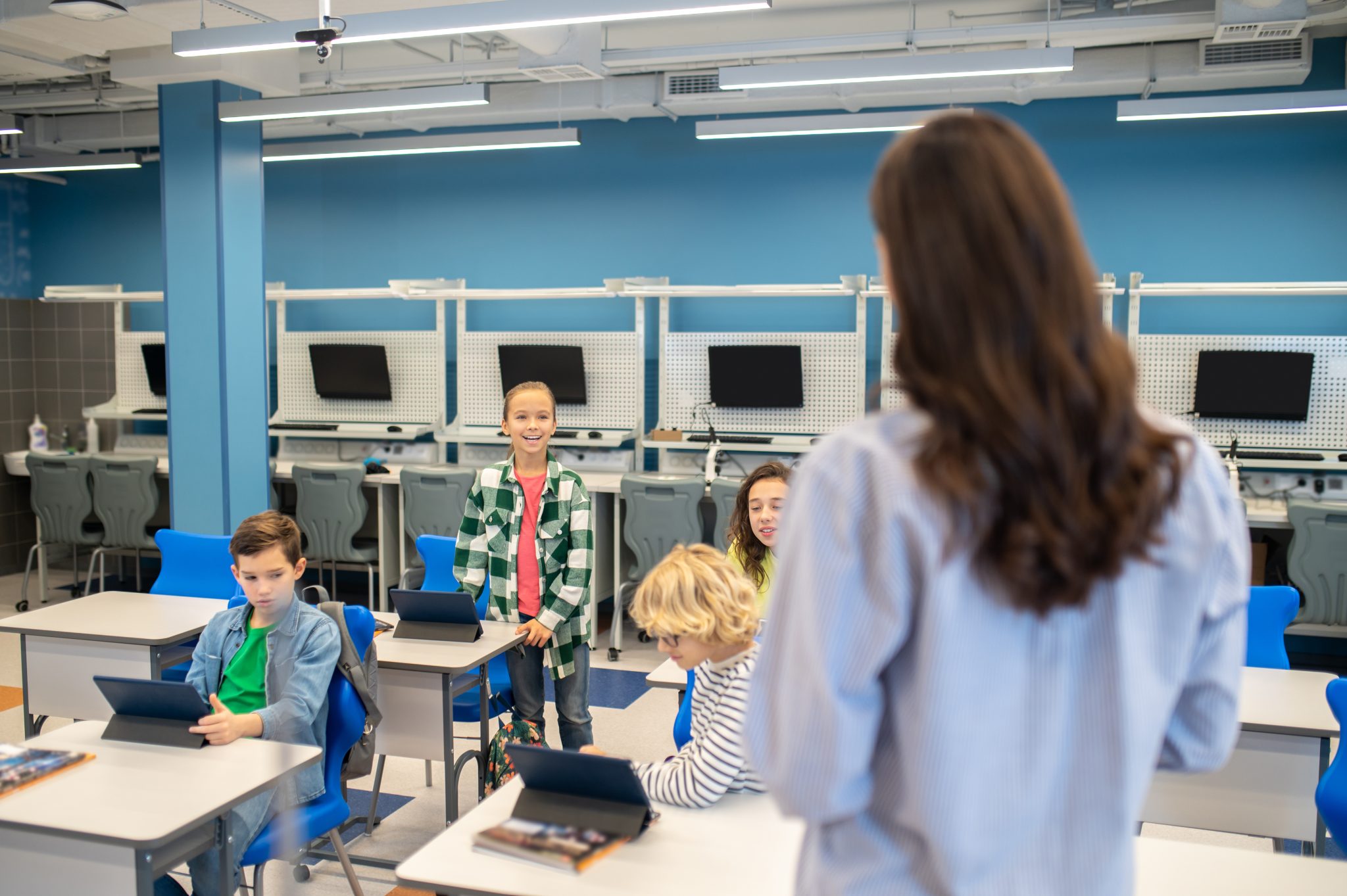 Student Asking a Question While Coding