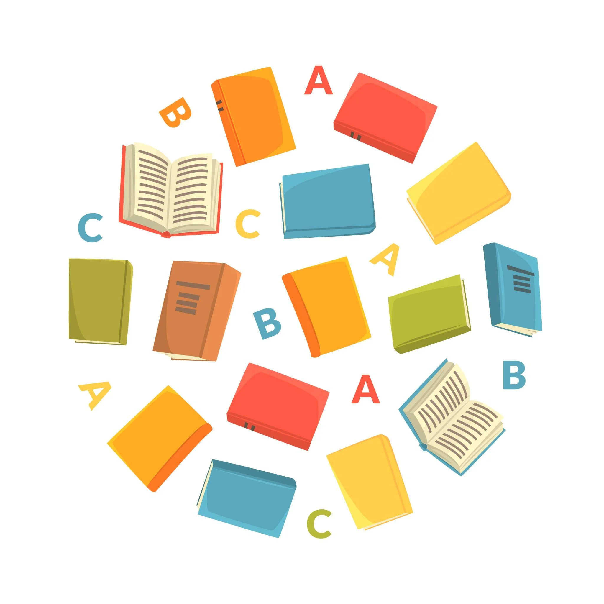 Books in a Circular Pattern