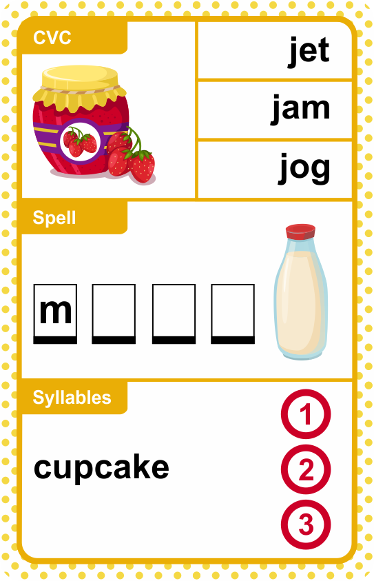 Literacy Kitchen activity card back