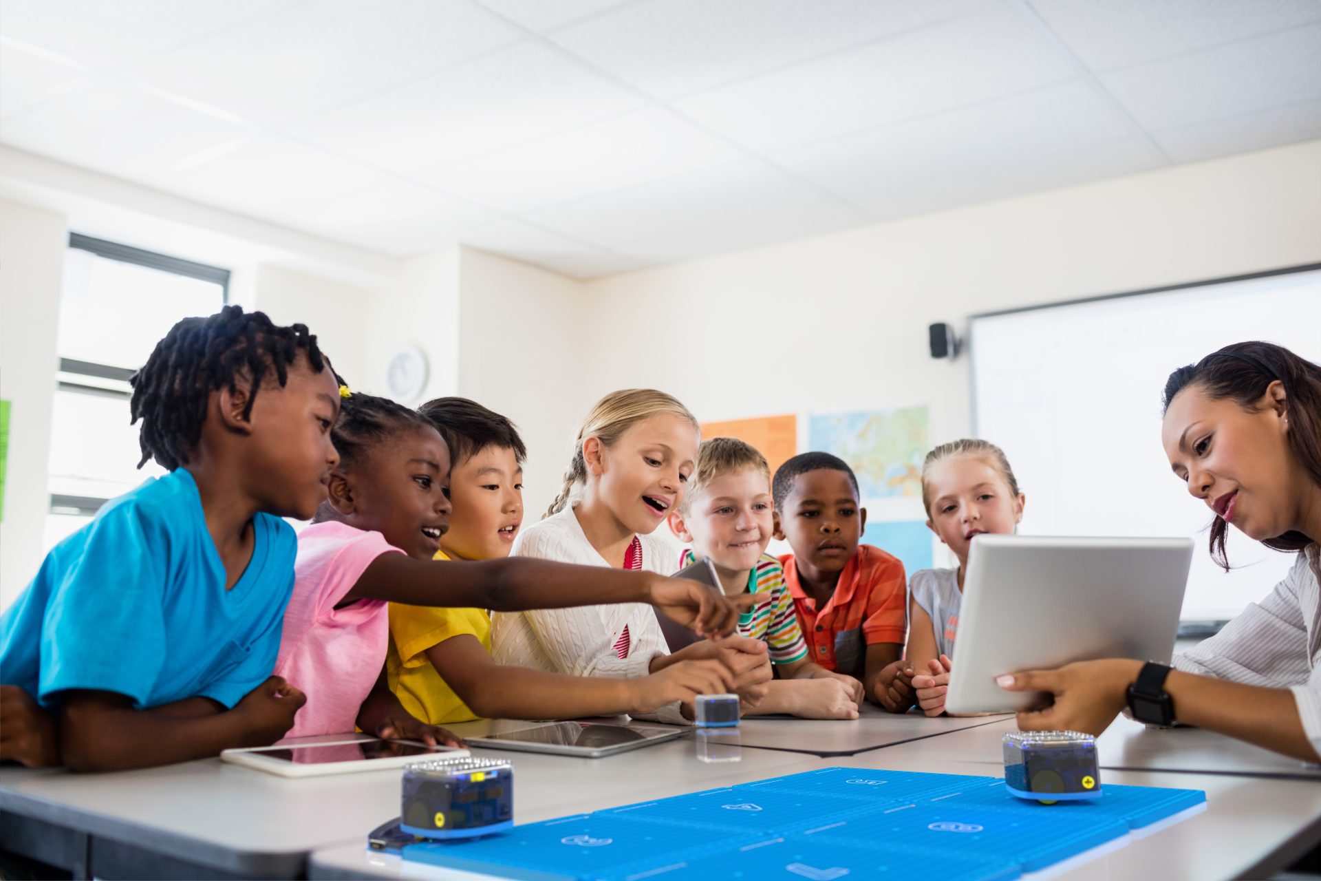 Students Coding on a KaiBot
